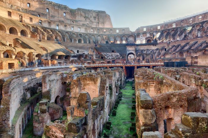 Historic travel spots with ancient ruins