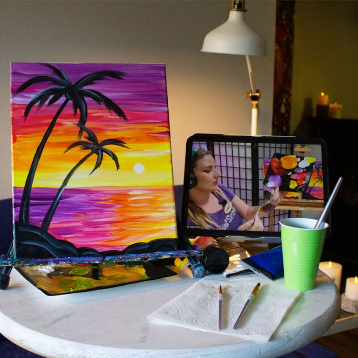 Virtual outdoor painting sessions